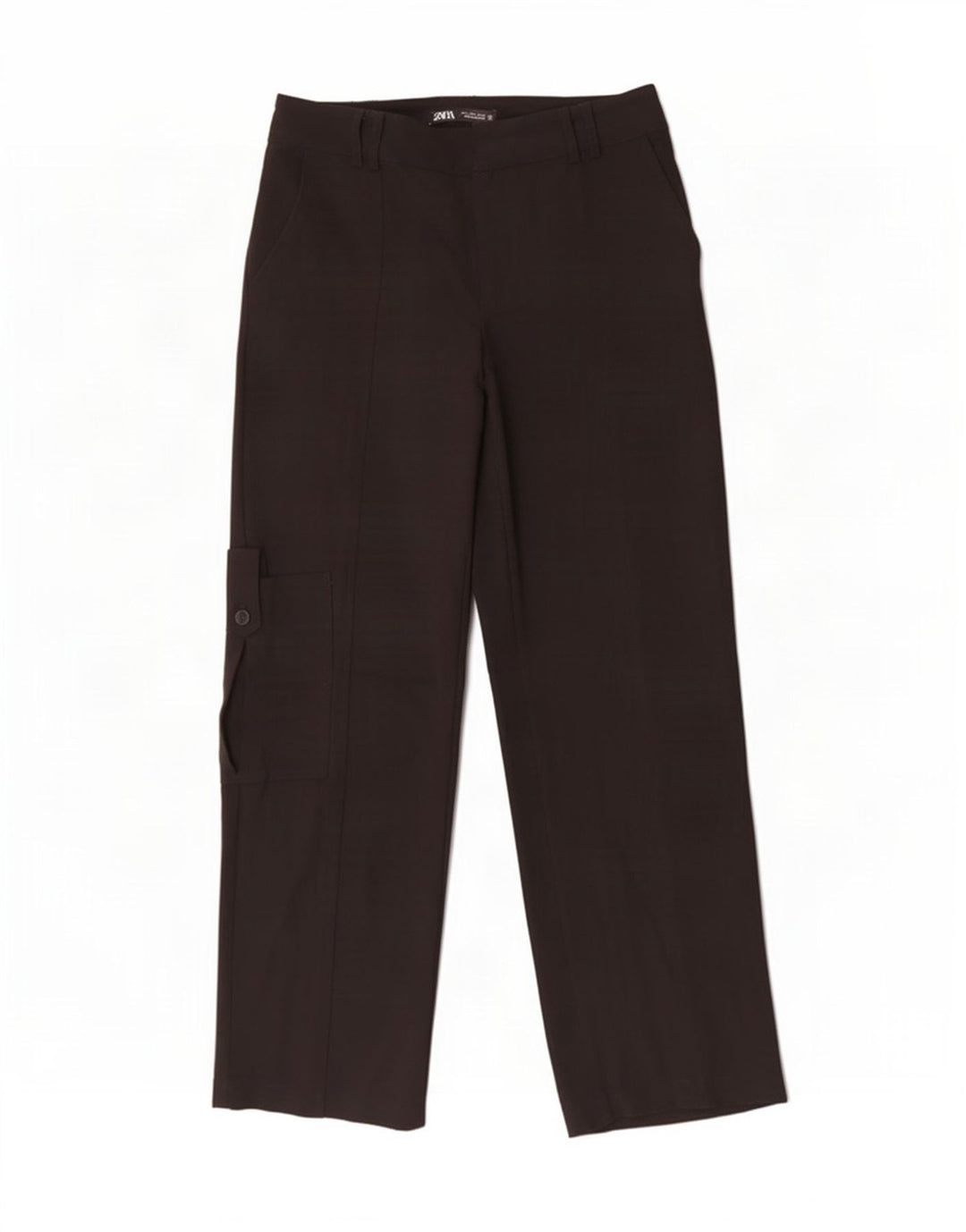 Женские прямые брюки карго Zara, маленькие W26 L31, черные, полиэстер