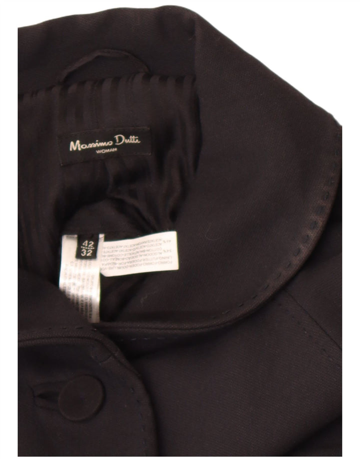 Massimo Dutti Женское пальто EU 42, большое черное хлопковое пальто