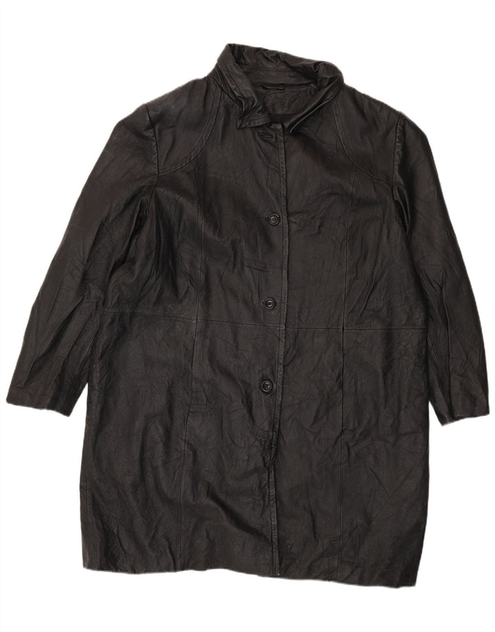 Женское кожаное пальто Worthington UK 20 2XL черное