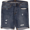 Мужские джинсовые шорты Jack & Jones Regular с потертостями, большие размеры W36, синие, хлопок