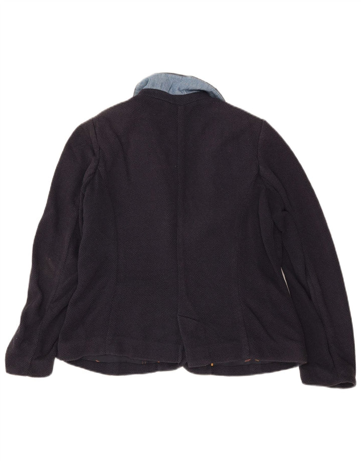 Женский пиджак Joules на 2 пуговицах UK 12, средний темно-синий из мериносовой шерсти