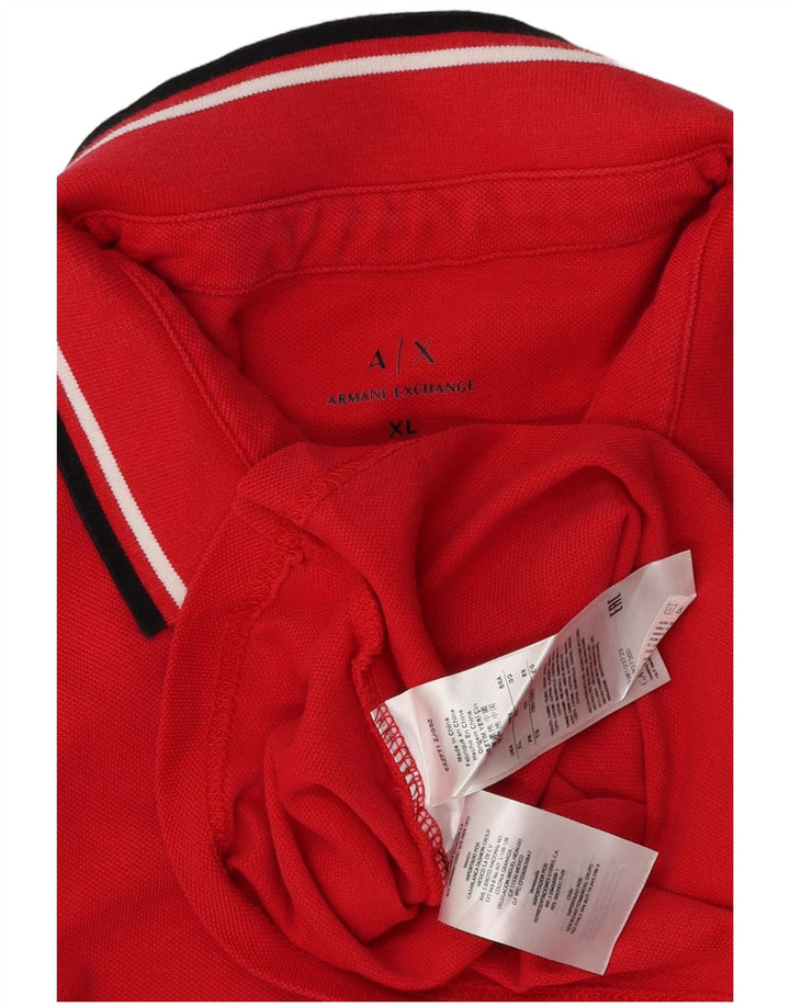 Мужская рубашка-поло Armani Exchange XL, красный хлопок