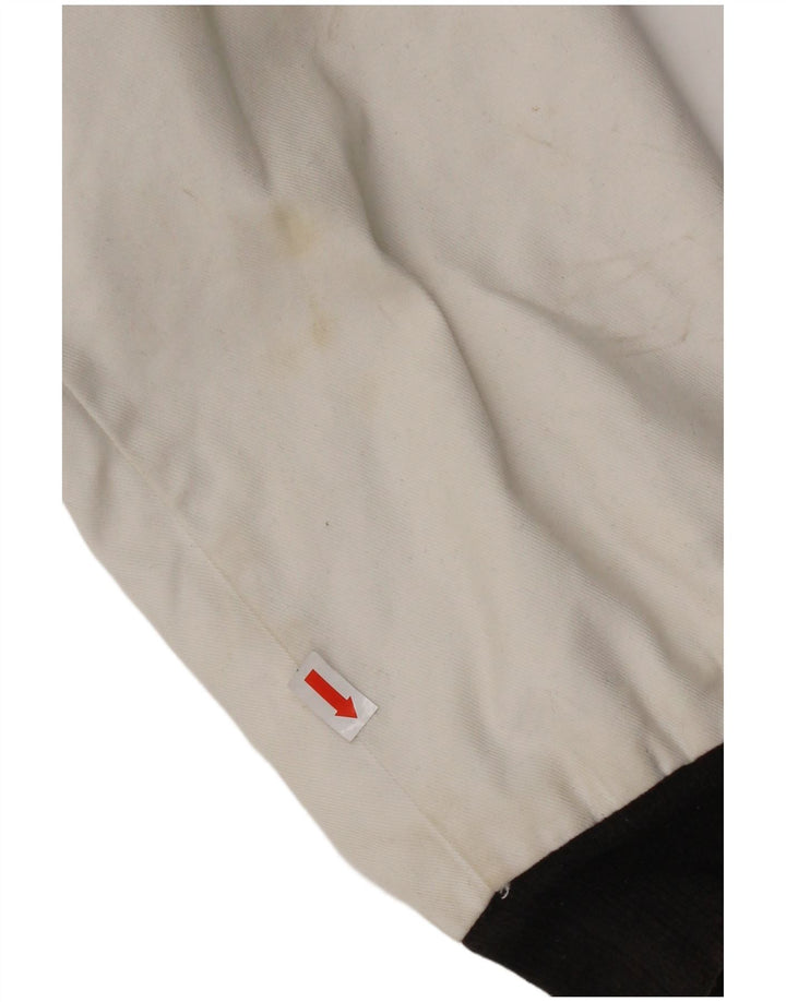 Мужская университетская куртка Adidas UK 38, средний черный, хлопок с цветными блоками