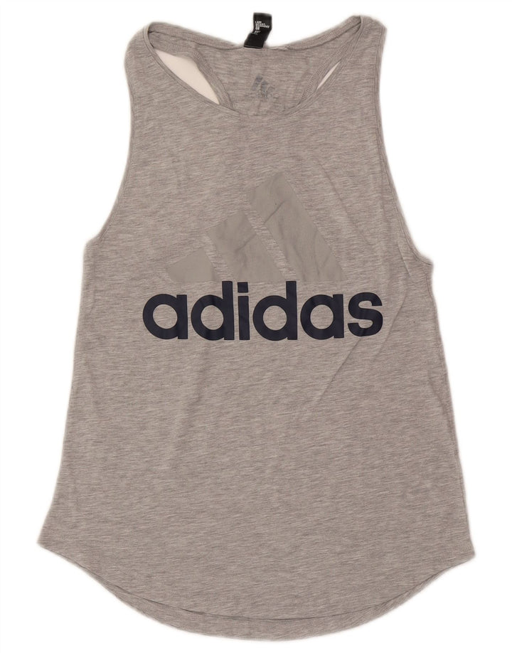 Женский жилет с рисунком Adidas Top UK 10, маленький серый