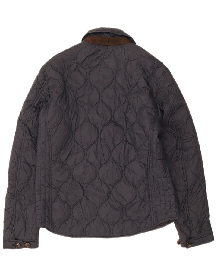 Мужская стеганая куртка Massimo Dutti UK 40, большая темно-синяя, нейлон