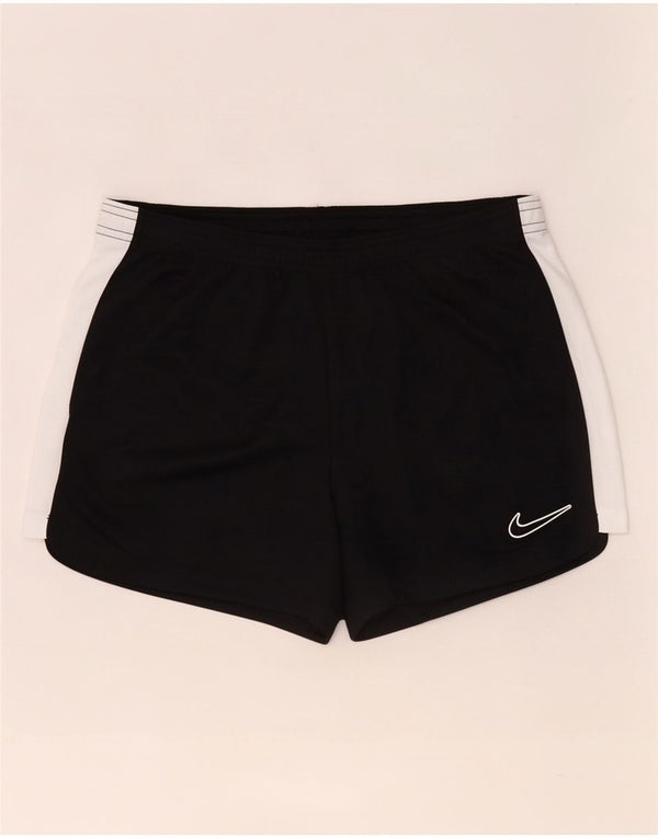 Мужские спортивные шорты Nike Dri Fit среднего размера, полиэстер с цветными блоками, средний черный