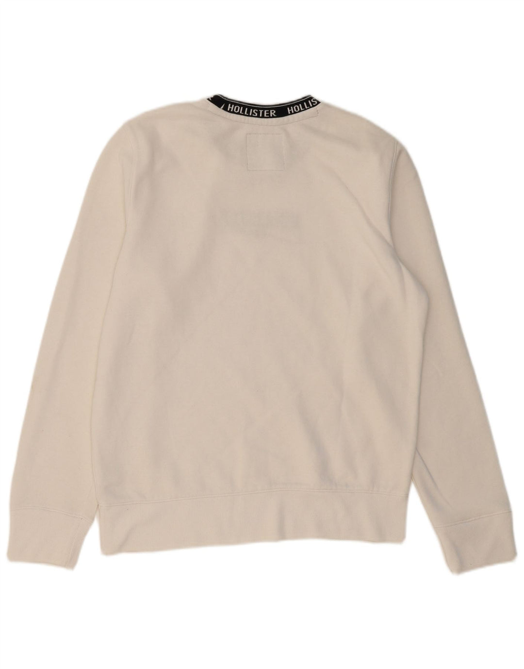 HOLLISTER Мужской свитер с рисунком, джемпер среднего размера, белый хлопок, хлопок