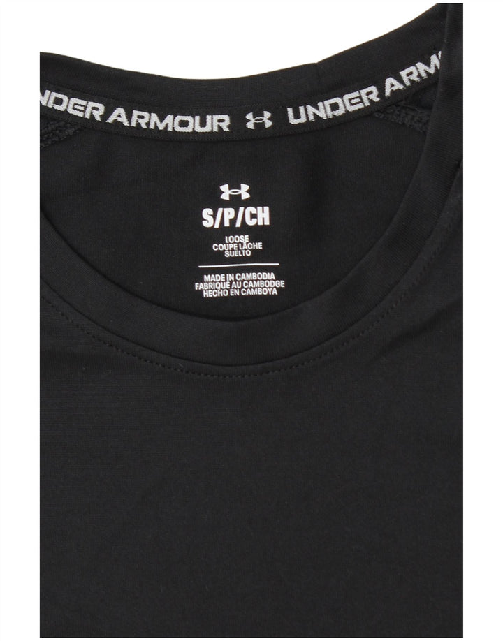 Мужская футболка Under Armour, верх, маленький черный, полиэстер с цветными блоками
