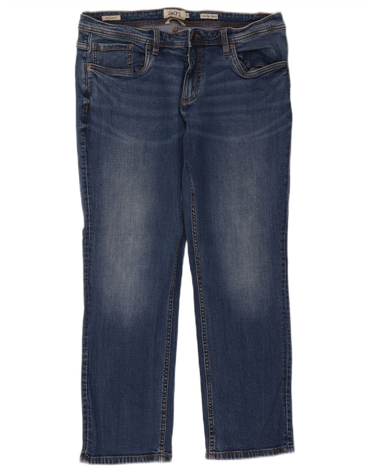 Мужские прямые джинсы Dack's Regular Fit IT 50, большие W34 L28, синий хлопок