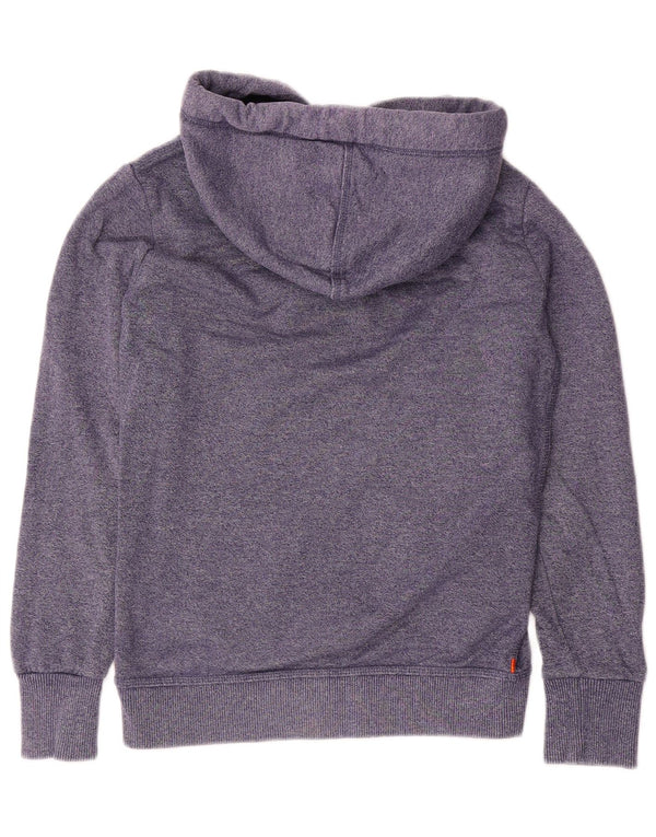 Женский свободный свитер с капюшоном на молнии Superdry UK 6 XS, хлопок с синими крапинками