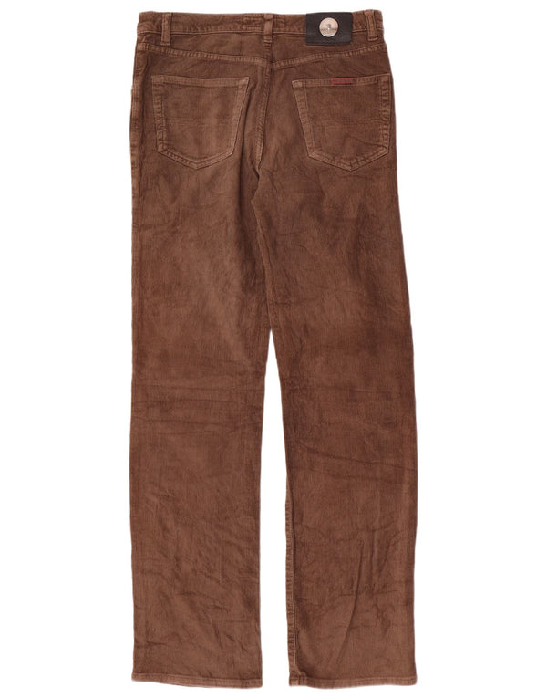 Trussardi Женские прямые вельветовые брюки W32 L32 Коричневые хлопковые