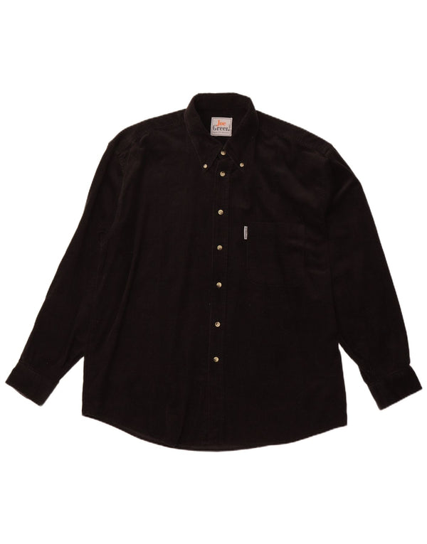 Мужская вельветовая рубашка VINTAGE 2XL, черный хлопок
