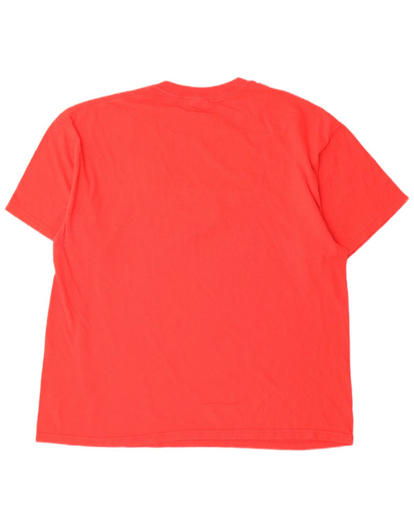Винтажная мужская футболка с рисунком Top XL, красный хлопок