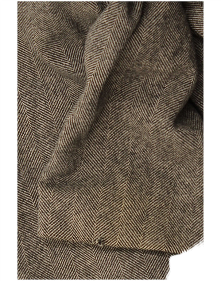 Женское пальто Aquascutum UK 8, маленькое серое, с рисунком «елочка», из овечьей шерсти