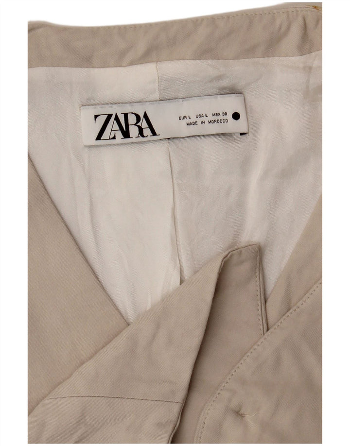 Женский жилет Zara UK 14, большой, бежевый