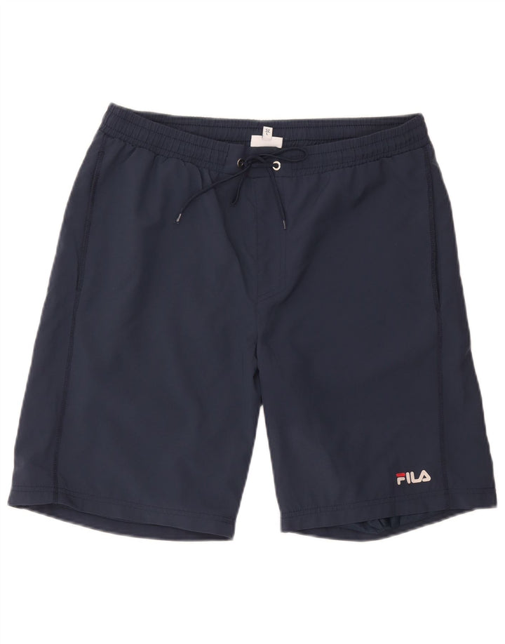 Мужские спортивные шорты Fila, большие темно-синие, полиэстер
