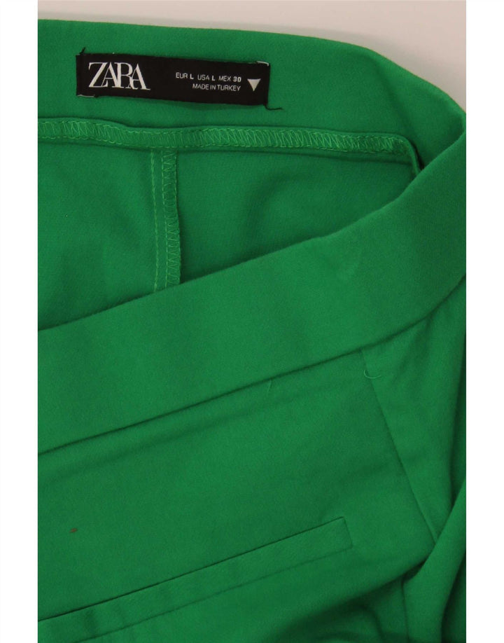 Женские повседневные брюки Zara Bootcut, большие W30 L26, зеленые