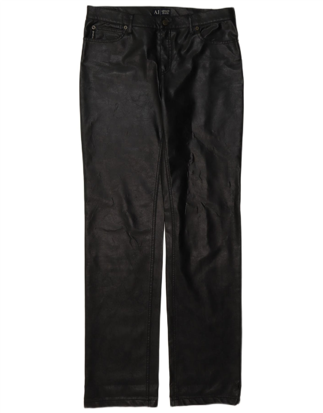 Женские кожаные брюки Armani W30 L35 черные