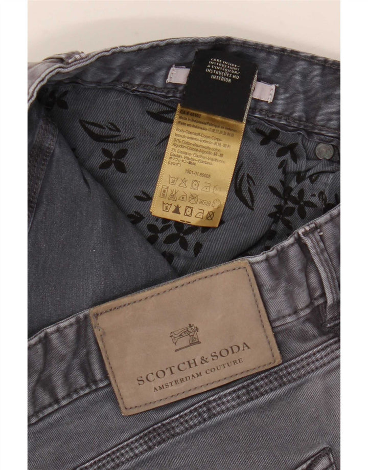Мужские узкие джинсы Scotch & Soda W32 L32 Серые хлопковые