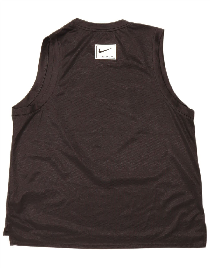 Женский жилет с графическим принтом Nike Dri Fit UK 18 XL, черный полиэстер