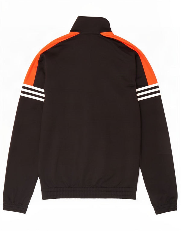 Мужская спортивная куртка Adidas UK 36/38, маленький черный полиэстер с цветными блоками