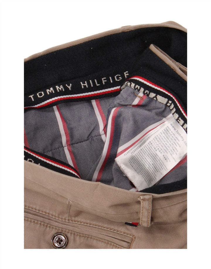 TOMMY HILFIGER Мужские узкие брюки-чинос W34 L33 Бежевый хлопок