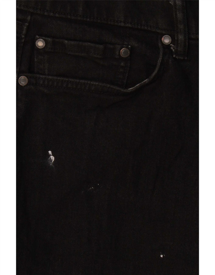 Мужские прямые джинсы Marks & Spencer W34 L31, черные, хлопковые