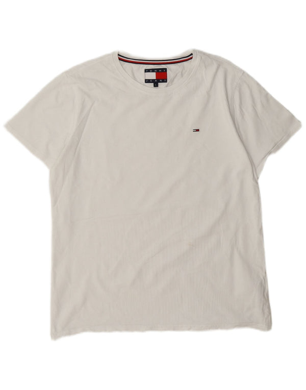 Женская футболка Tommy Hilfiger Top UK 16, большой белый хлопок