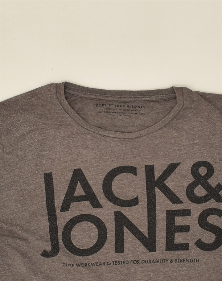 JACK & JONES Mens Core Graphic T-Shirt Top Large Grey Cotton | Vintage Jack & Jones | Thrift | Second-Hand Jack & Jones | Used Clothing | Messina Hembry 