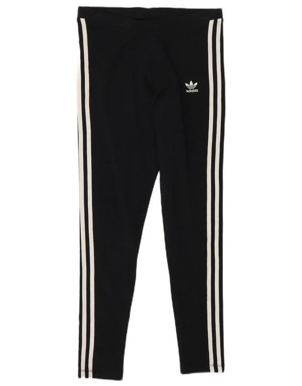 Женские леггинсы Adidas UK 10, маленькие черные хлопковые