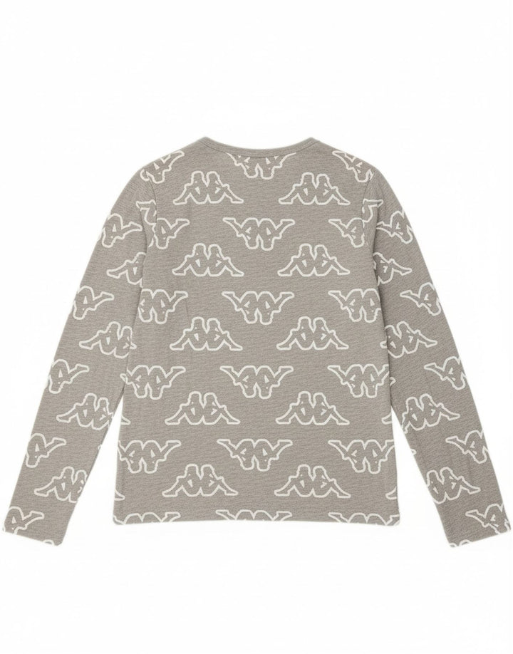 KAPPA Girls Graphic Top Long Sleeve 12-13 Years Grey