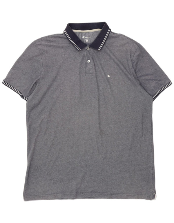 Мужская рубашка поло Champion Easy Fit 4XL, синяя хлопковая крапинка