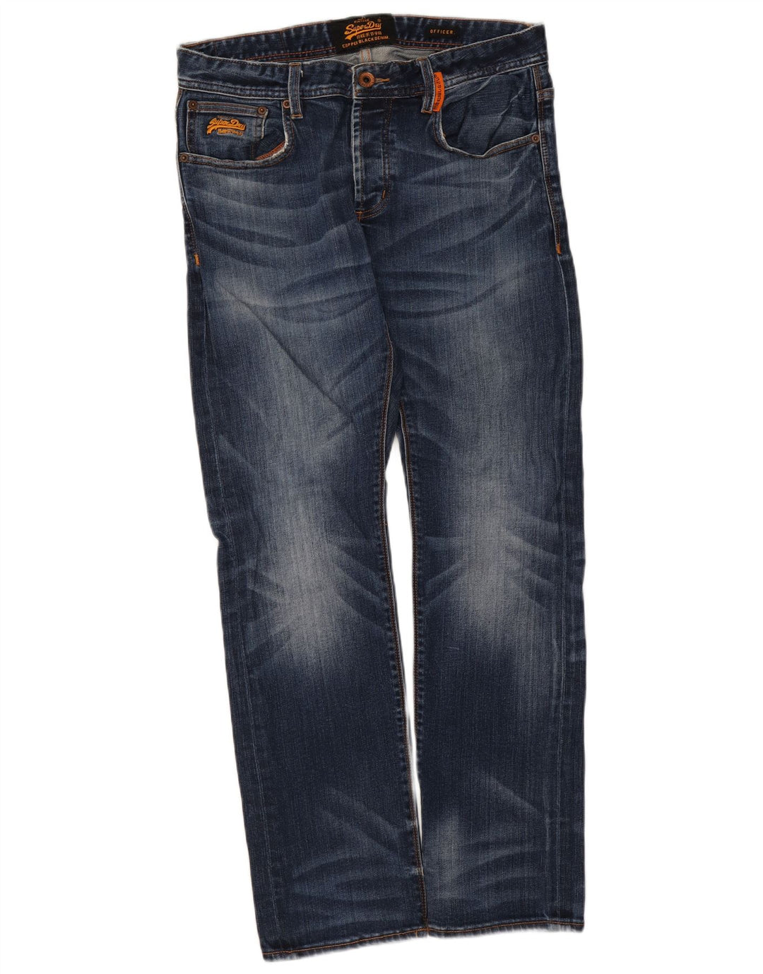 Мужские прямые джинсы Superdry W32 L30, синий хлопок