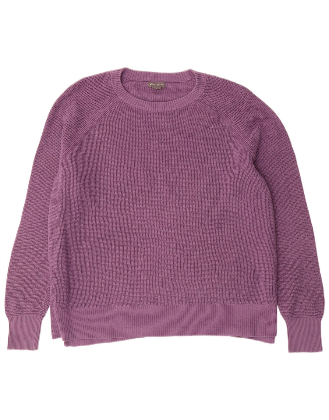 EDDIE BAUER Женский свободный джемпер с круглым вырезом UK 18 XL Фиолетовый