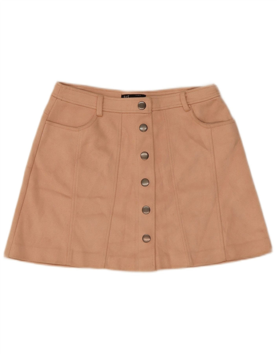Женская мини-юбка Zara Medium W28 L15, бежевый полиэстер