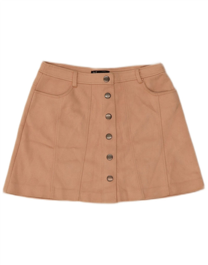 Женская мини-юбка Zara Medium W28 L15, бежевый полиэстер