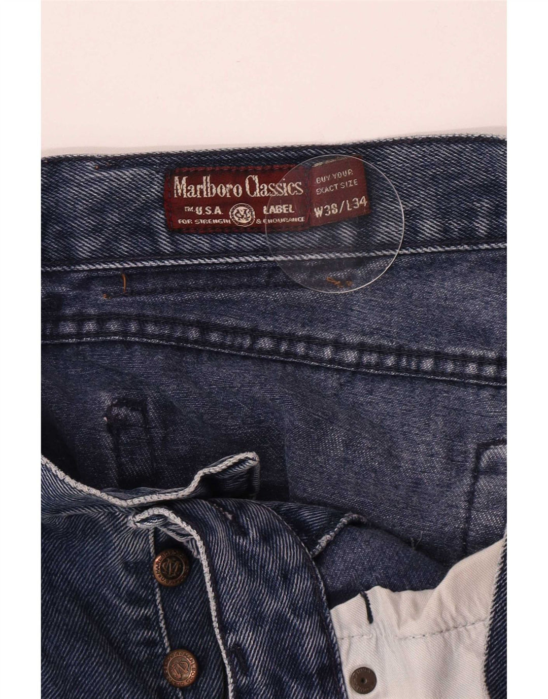 Мужские свободные джинсы Marlboro Classics W38 L28, синий хлопок