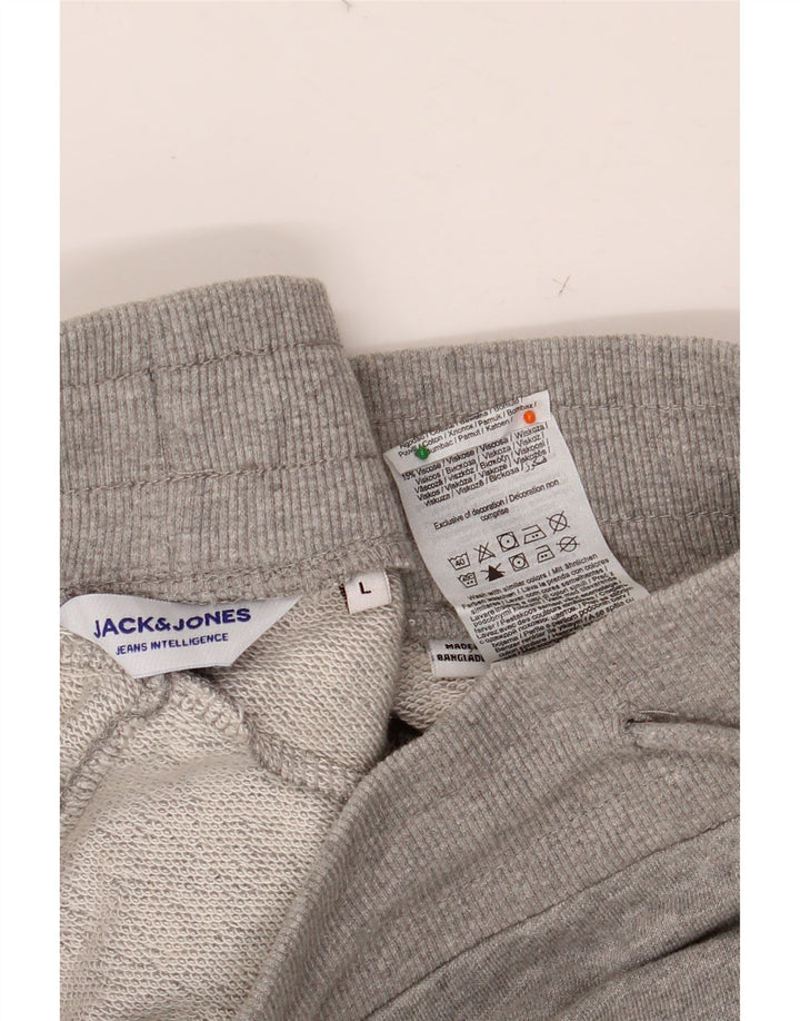 Мужские спортивные шорты JACK & JONES, большие серые, хлопок