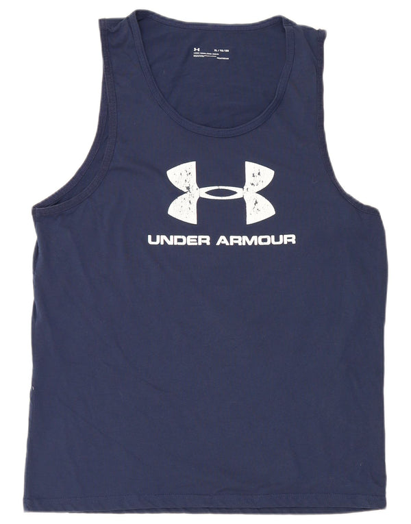 Мужской жилет с рисунком Under Armour Heat Gear, XL, темно-синий, хлопок