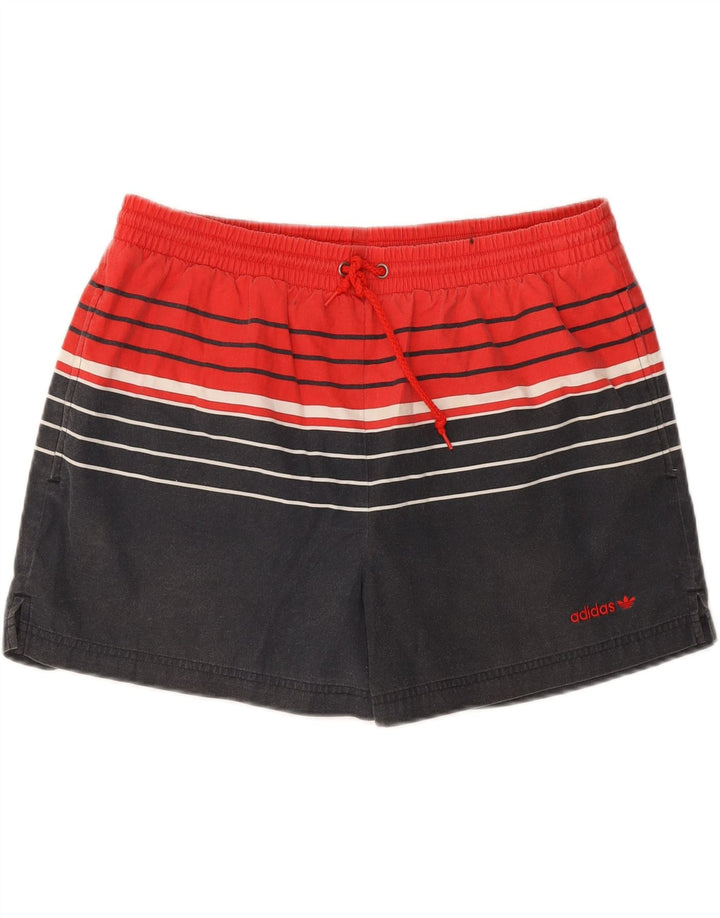 ADIDAS Mens Sport Shorts Medium Red Colourblock Cotton Vintage Adidas and Second-Hand Adidas from Messina Hembry 