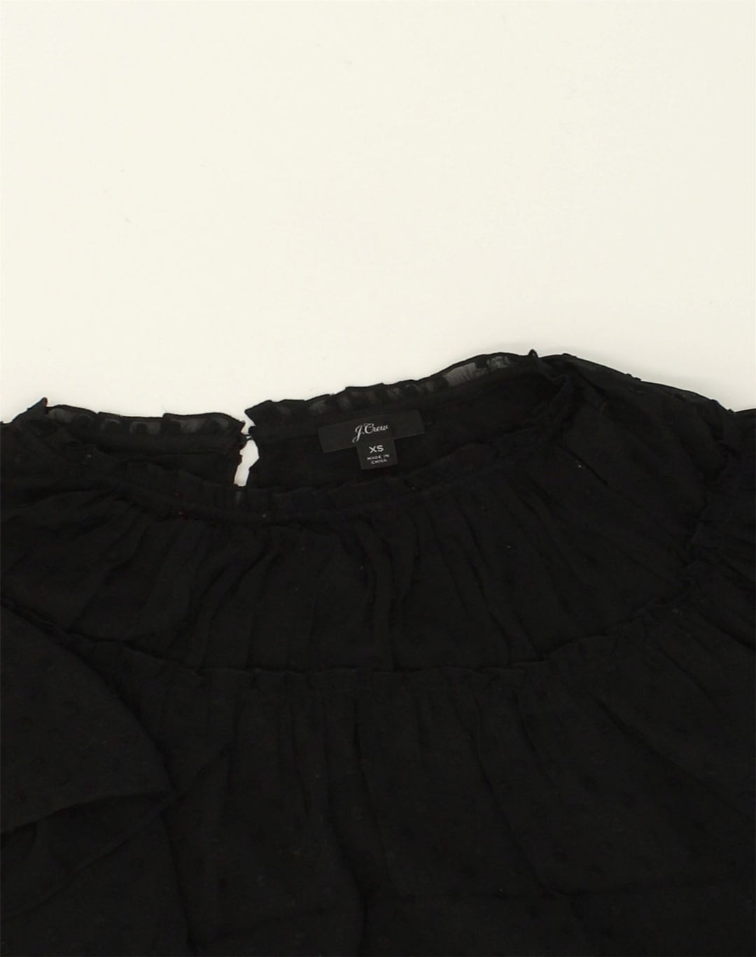 J. CREW Womens Loose Fit Short Sleeve Blouse Top UK 6 XS Black Polka Dot | Vintage J. Crew | Thrift | Second-Hand J. Crew | Used Clothing | Messina Hembry 