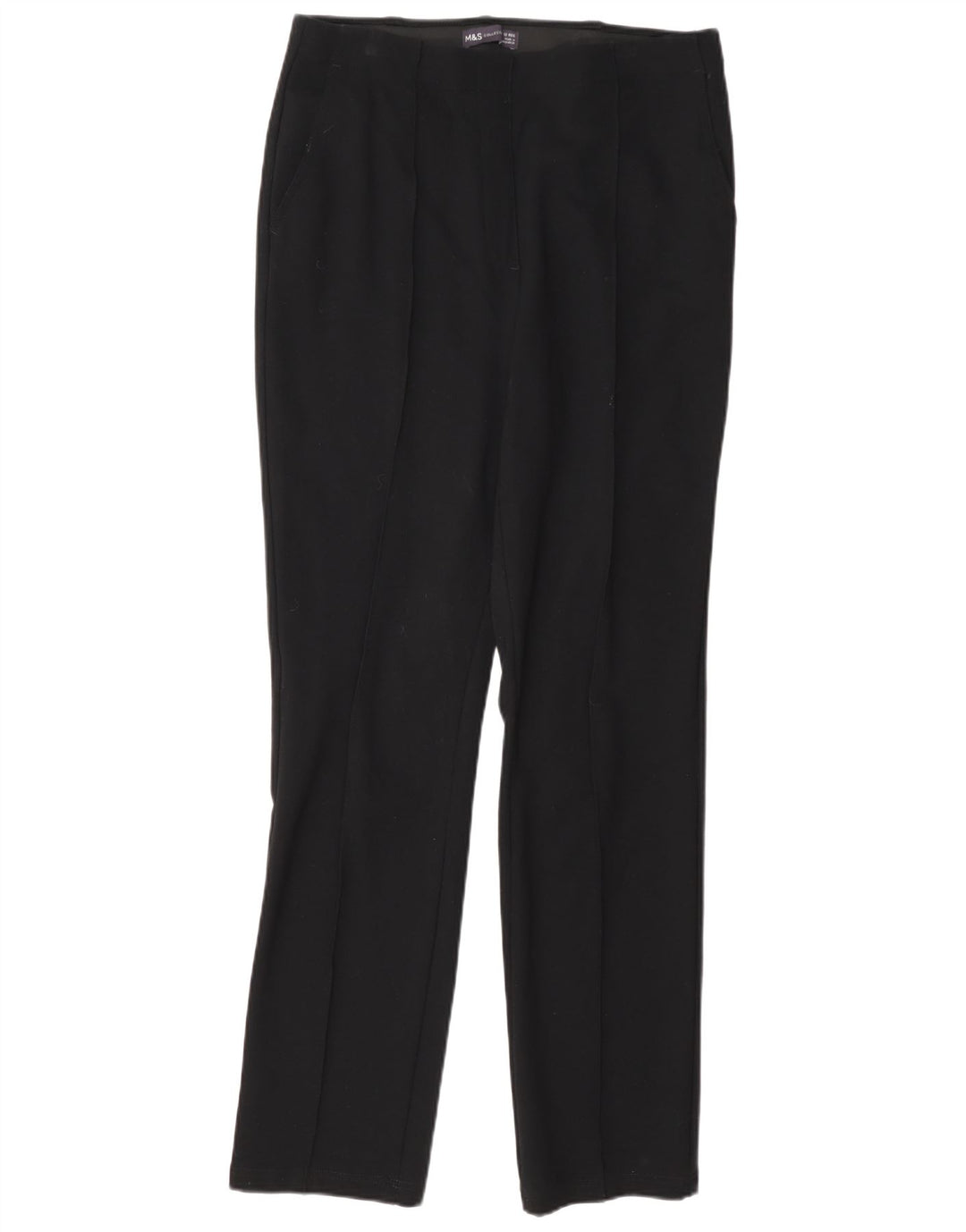 Женские прямые брюки Marks & Spencer, размер UK 12, средние W32 L30, черные