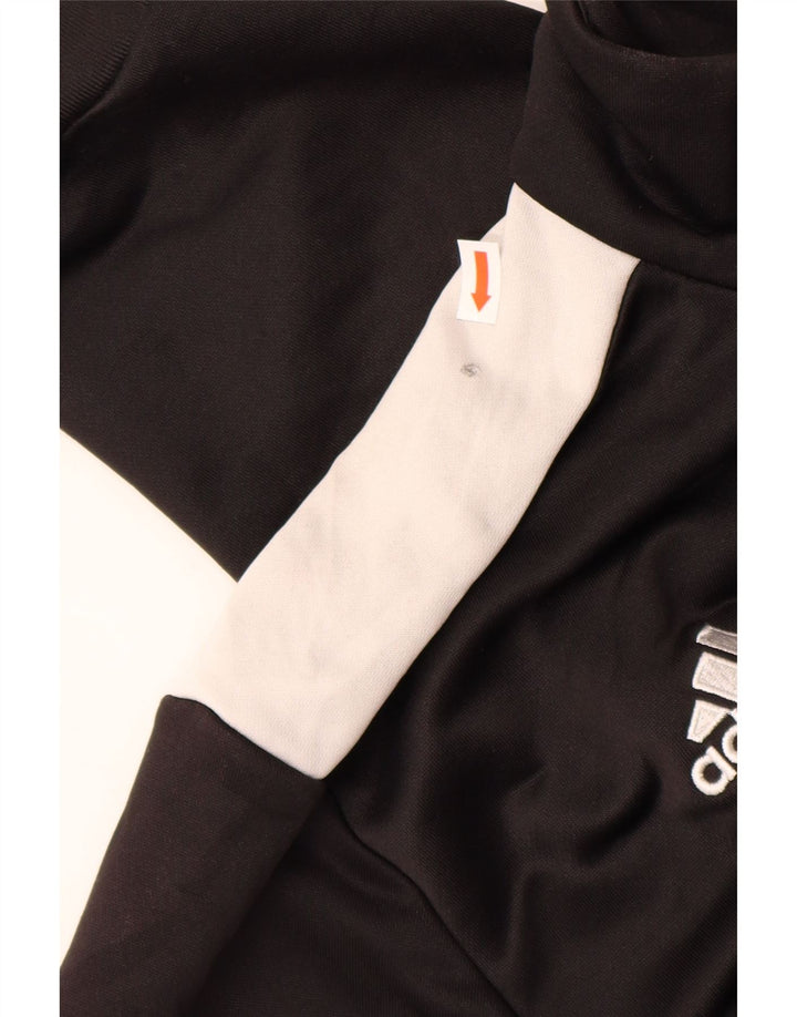 Мужская спортивная куртка ADIDAS, большая черная полиэстер с цветными блоками