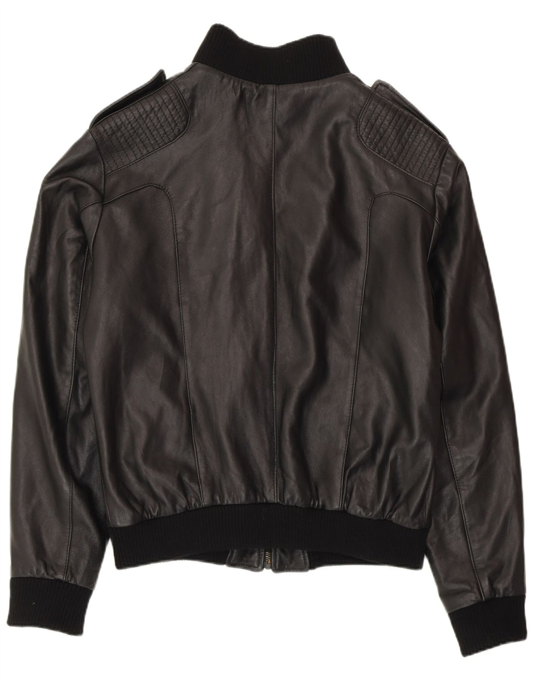 MIRA FURS Мужская кожаная куртка в стиле милитари IT 52 XL Черная кожа