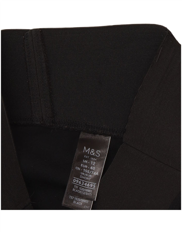 Женские укороченные леггинсы Marks & Spencer UK 12, средний черный, вискоза