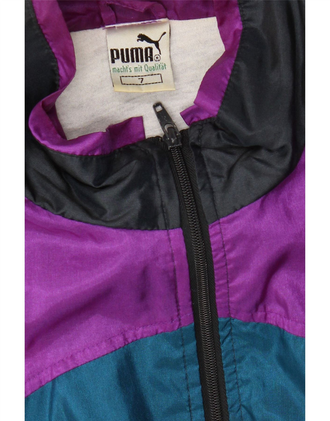 Мужская спортивная куртка Puma, большая черная полиамидная куртка с цветными блоками