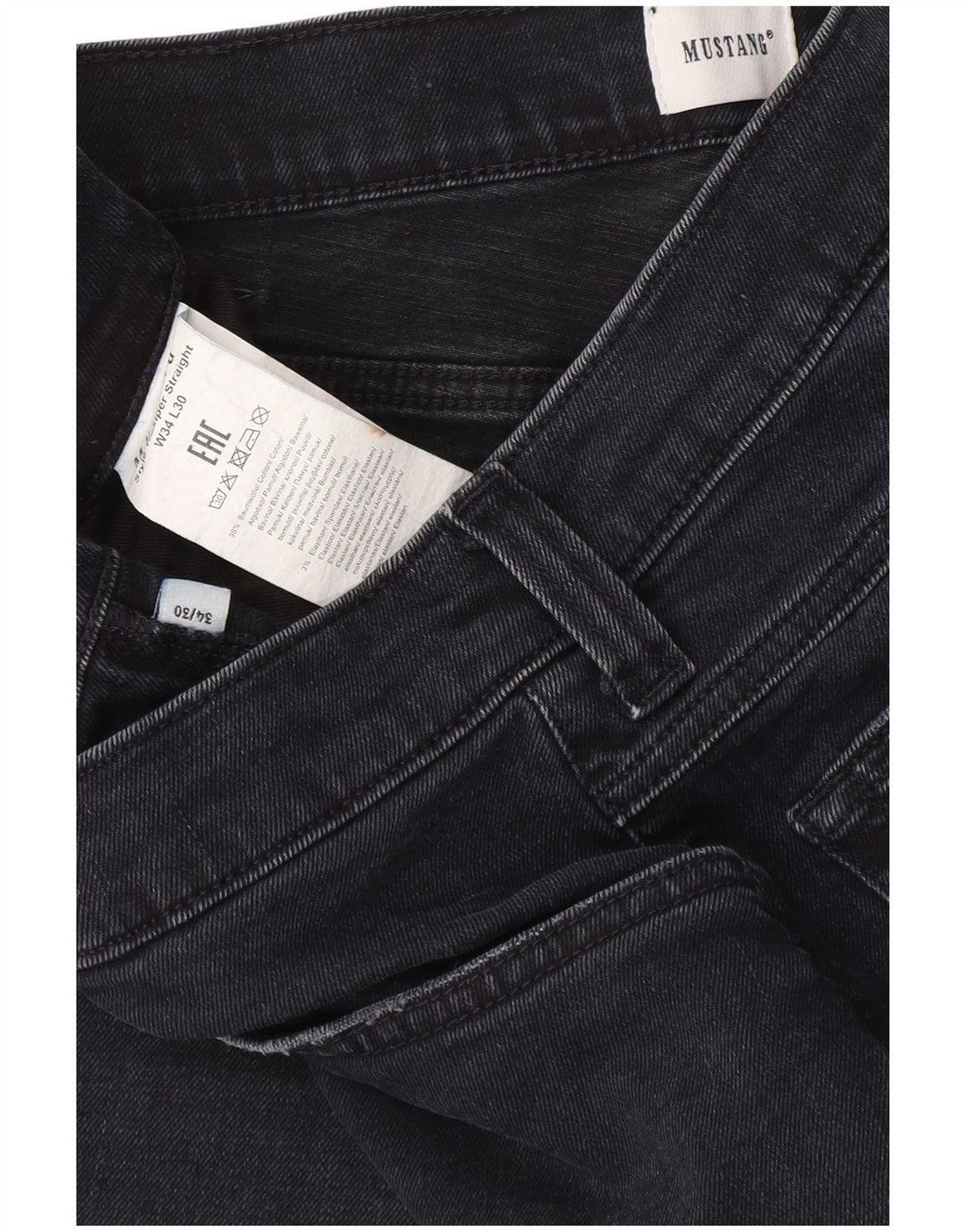 Мужские укороченные прямые джинсы Mustang W34 L24, темно-синий хлопок