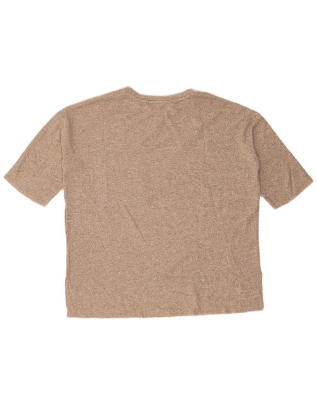 Женская футболка оверсайз Zara Top UK 10, маленькая, бежевая