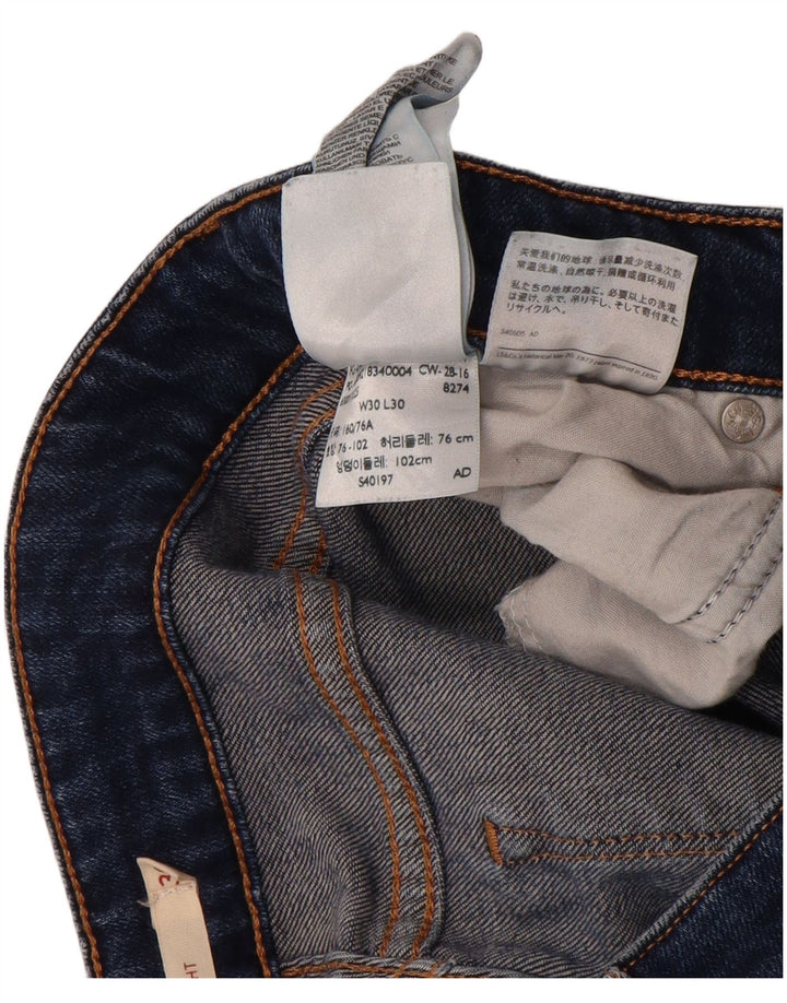 Женские прямые джинсы Levi's 714 W30 L30 синие, хлопок