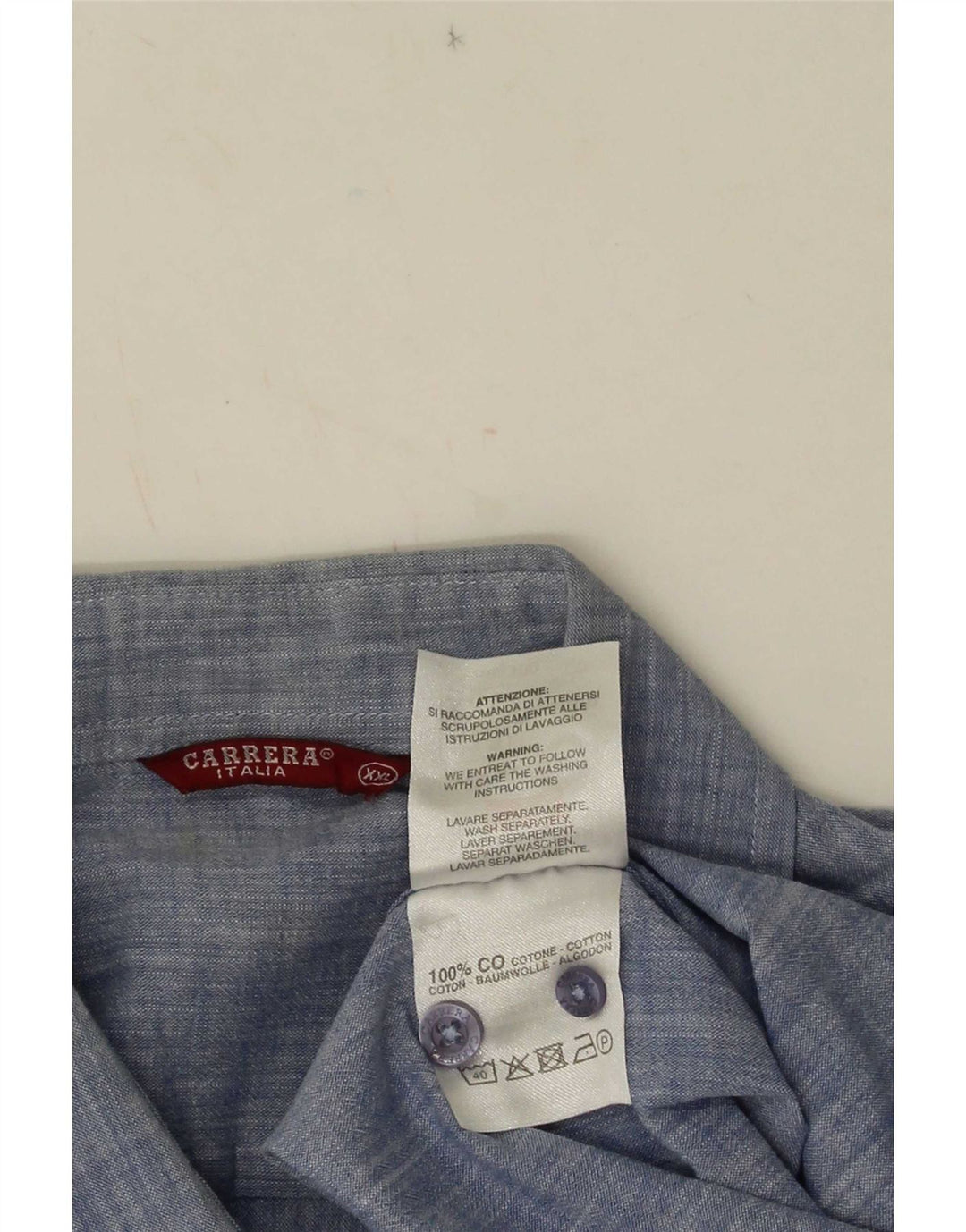 Мужская рубашка с коротким рукавом Carrera 2XL, синяя, хлопок
